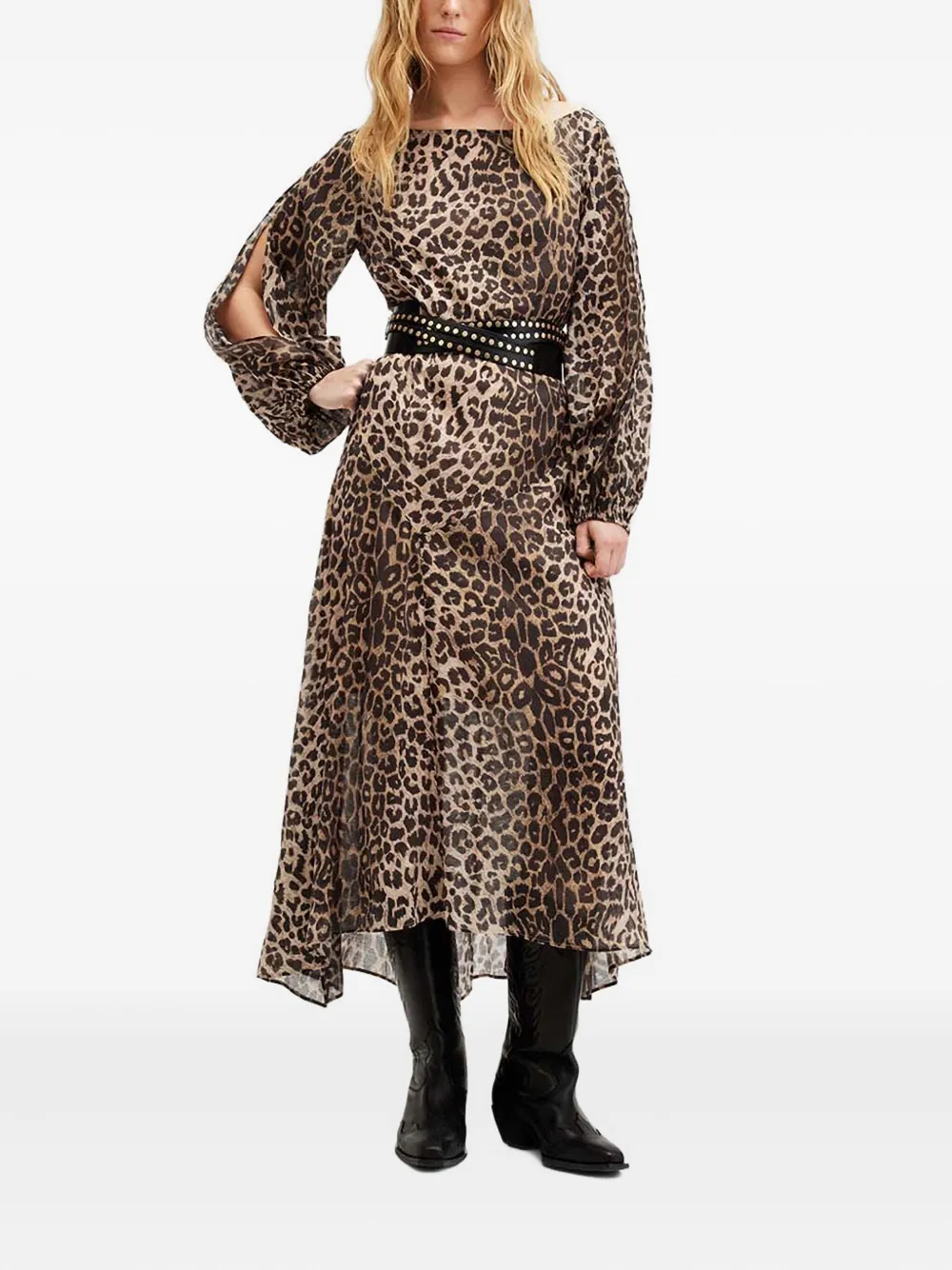 AllSaints Laia dress - Bruin