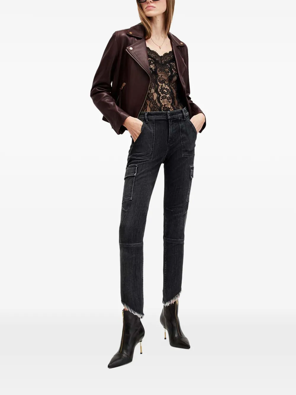 AllSaints chamarra Dalby de piel con cierre | Chamarras de piel | Image 2