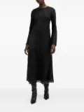 AllSaints Jada textured flared midi dress - Black