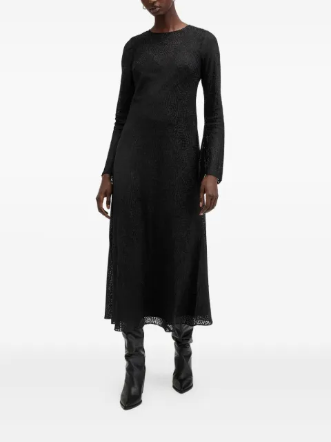 AllSaints Jada textured flared midi dress