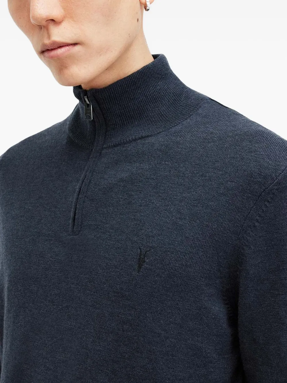 AllSaints Trui met hoge hals Blauw