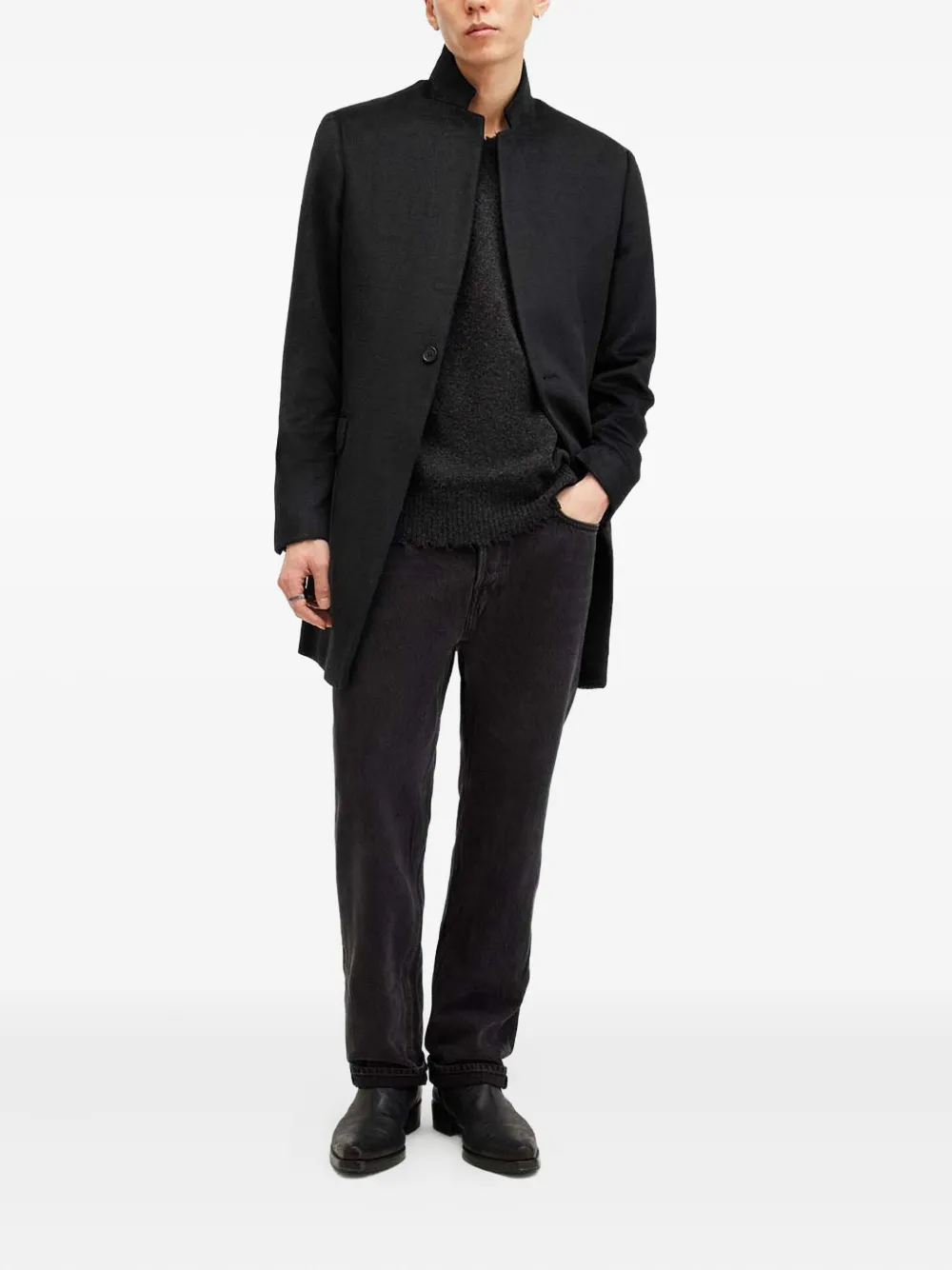AllSaints high-neck single-breasted coat | Single Breasted Coats | Image 2