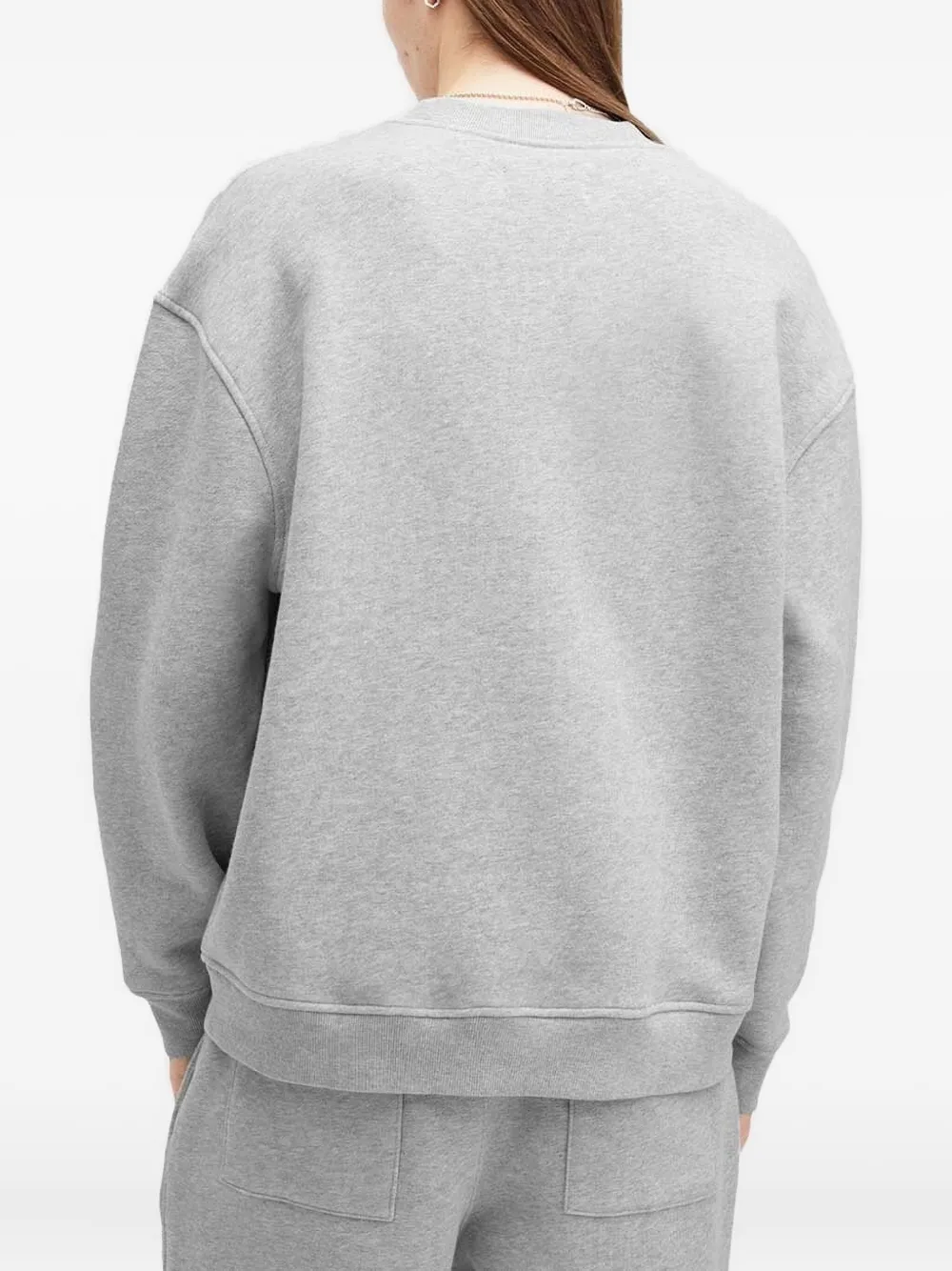 AllSaints embroidered-logo crew-neck sweatshirt - Grijs