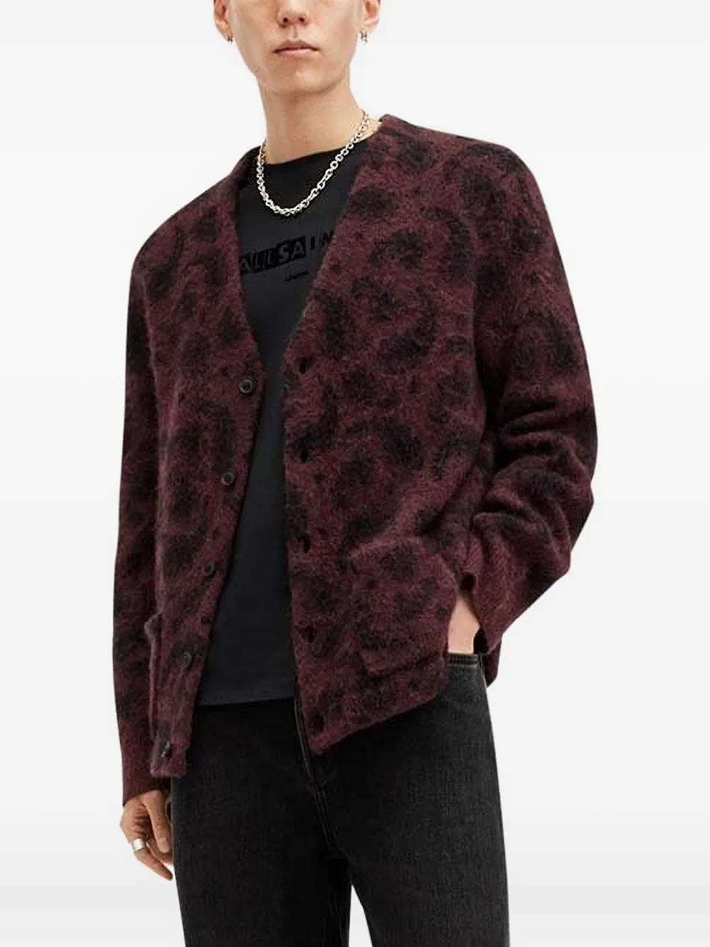 AllSaints Vest met paisley-print Paars