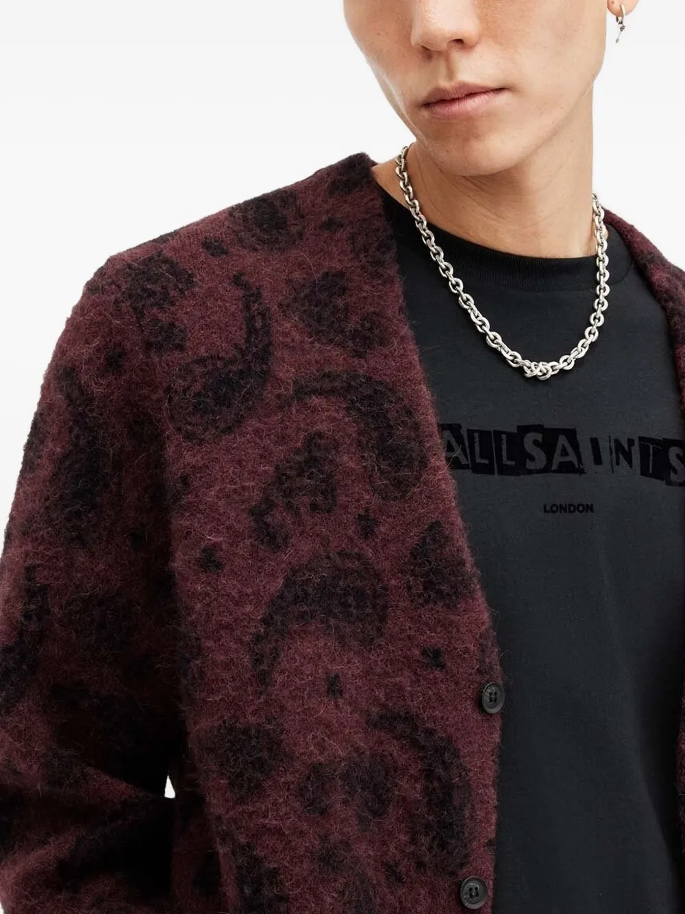 AllSaints Vest met paisley-print Paars