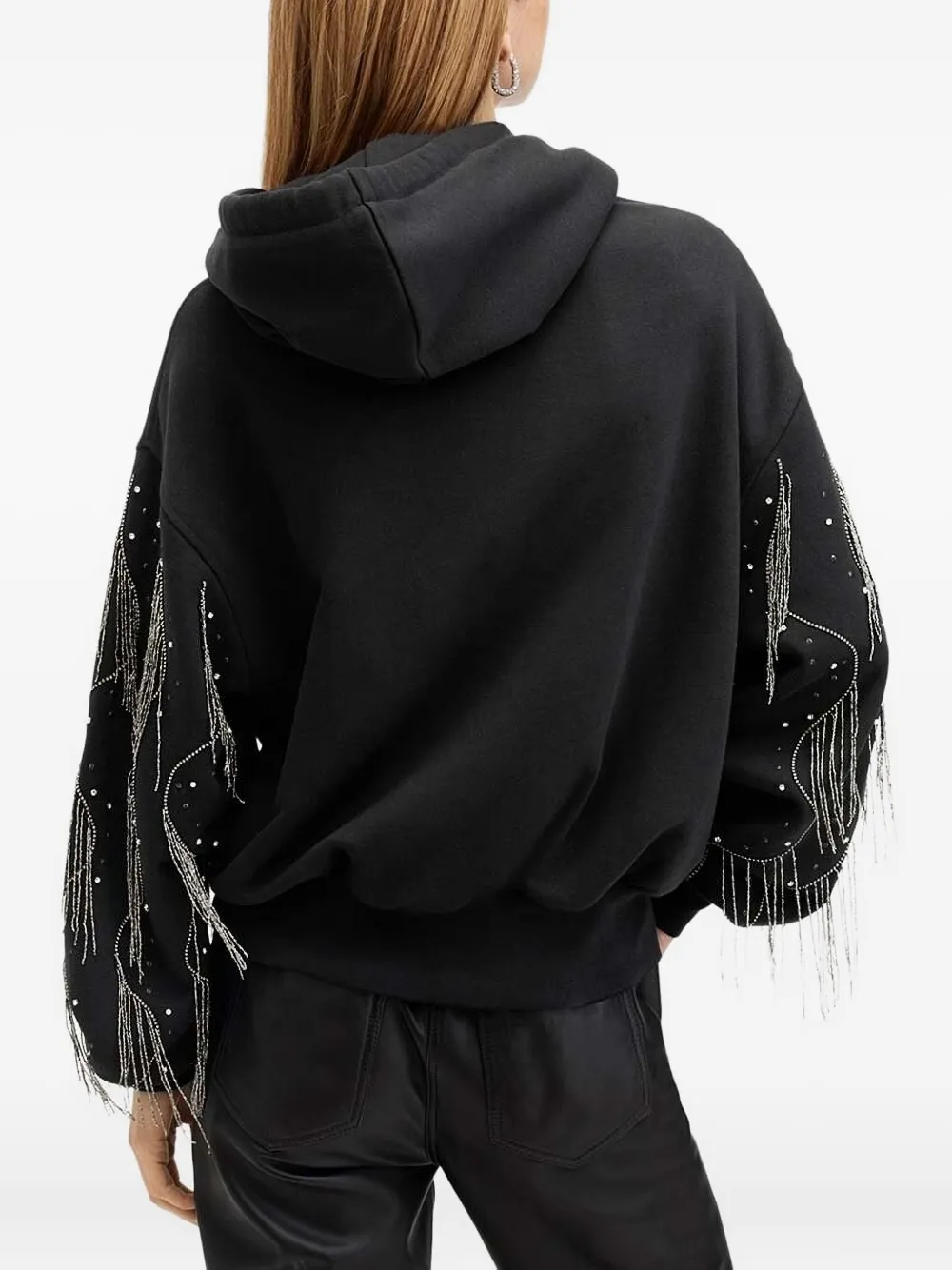 AllSaints Hoodie met kristal Zwart