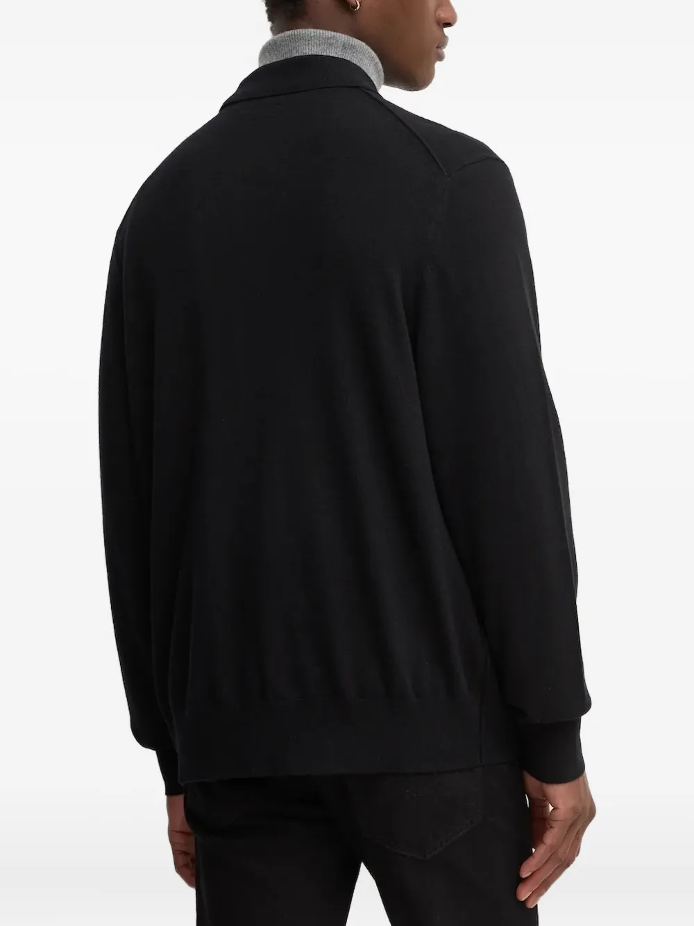 Allsaints Kilburn Embroidered Cardigan In Black