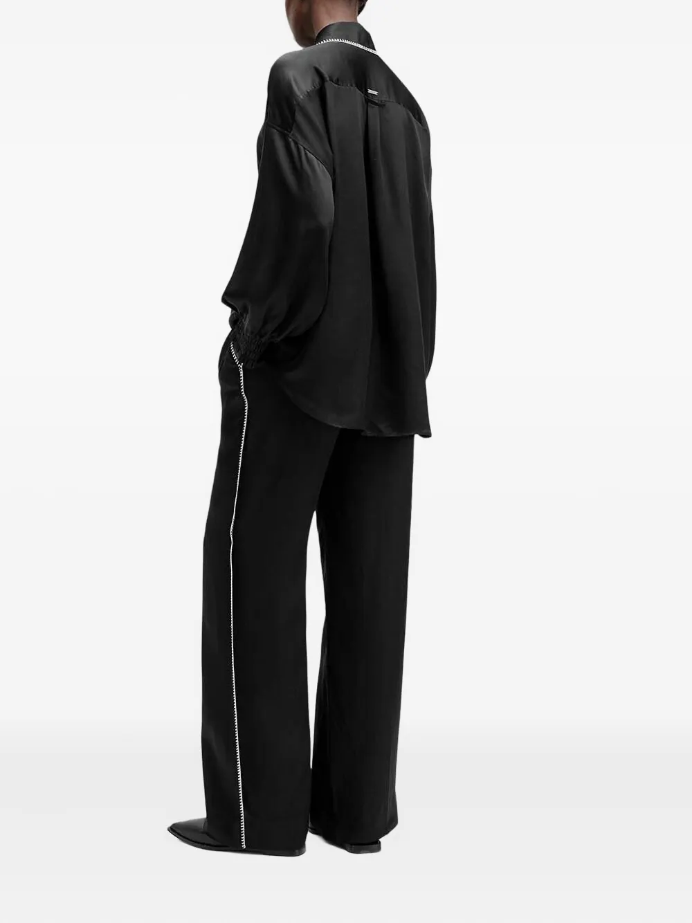 AllSaints Broek met stikseldetail Zwart