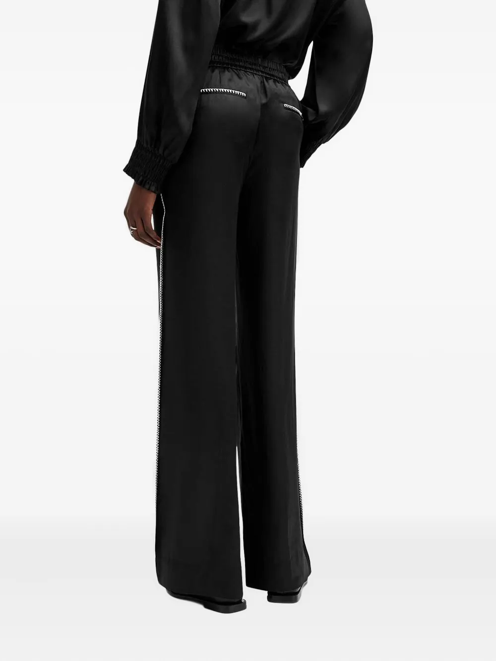 AllSaints Broek met stikseldetail Zwart
