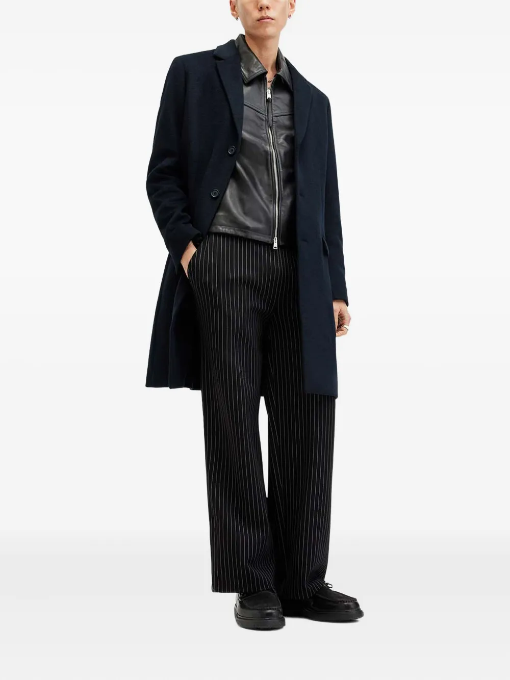 AllSaints button-fastening single-breasted coat | Single Breasted Coats | Image 2