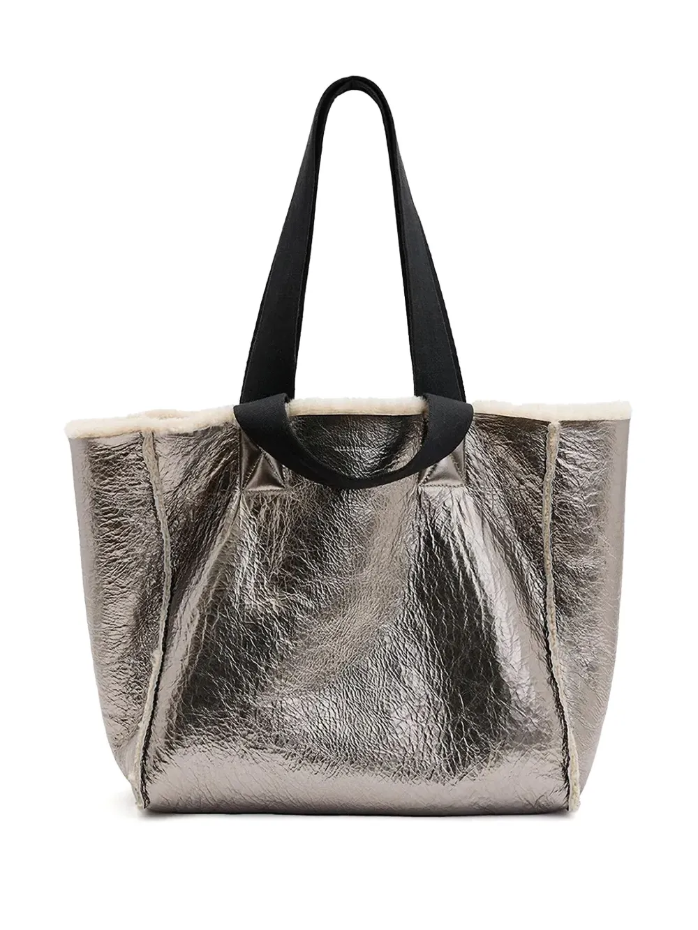 Izzy reversible shearling tote bag