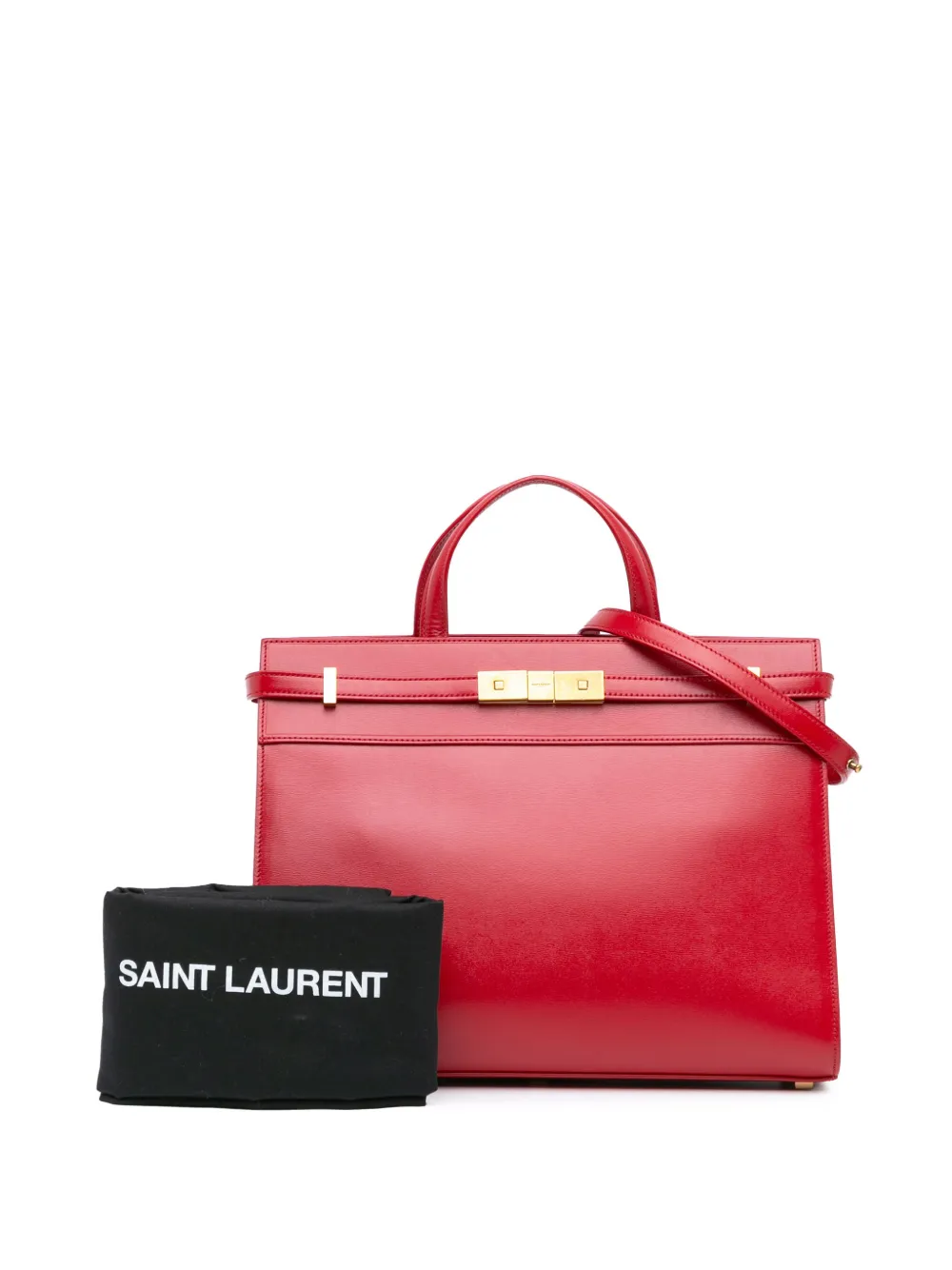 Saint Laurent Pre-Owned 2019 kleine Manhattan boekentas - Rood