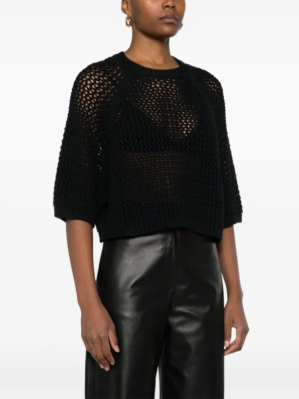 [FABIANA FILIPPI]ニットトップ Fabiana Filippi オープンニット トップ | ブラック | FARFETCH JP