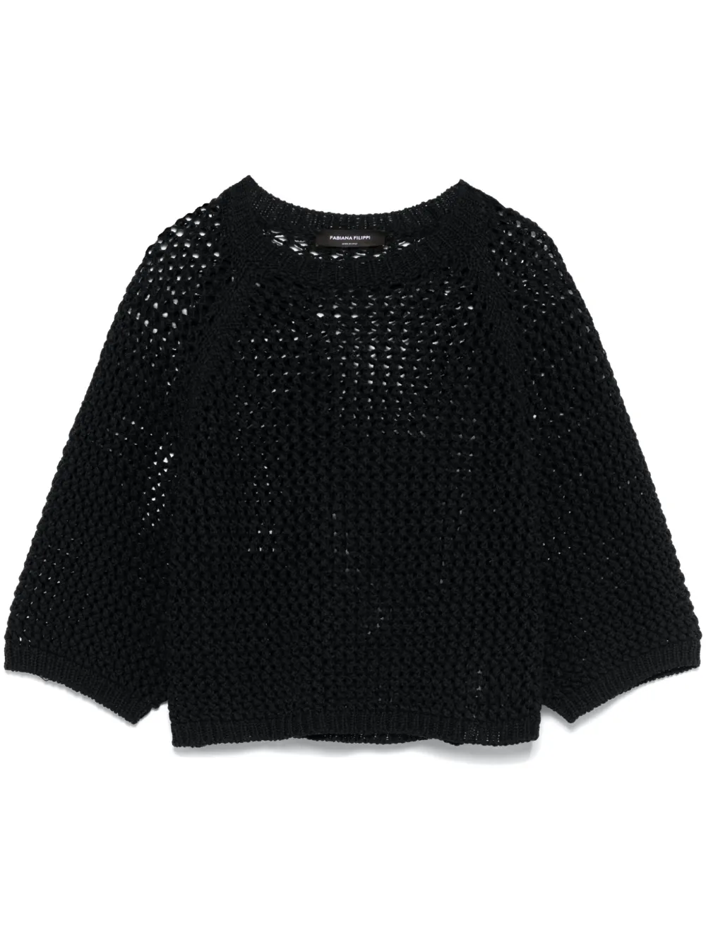 open-knit T-shirt