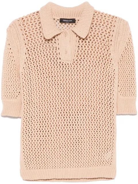 Fabiana Filippi open-knit polo top 