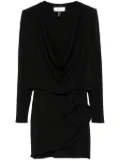 NISSA floral-appliqué mini dress - Black