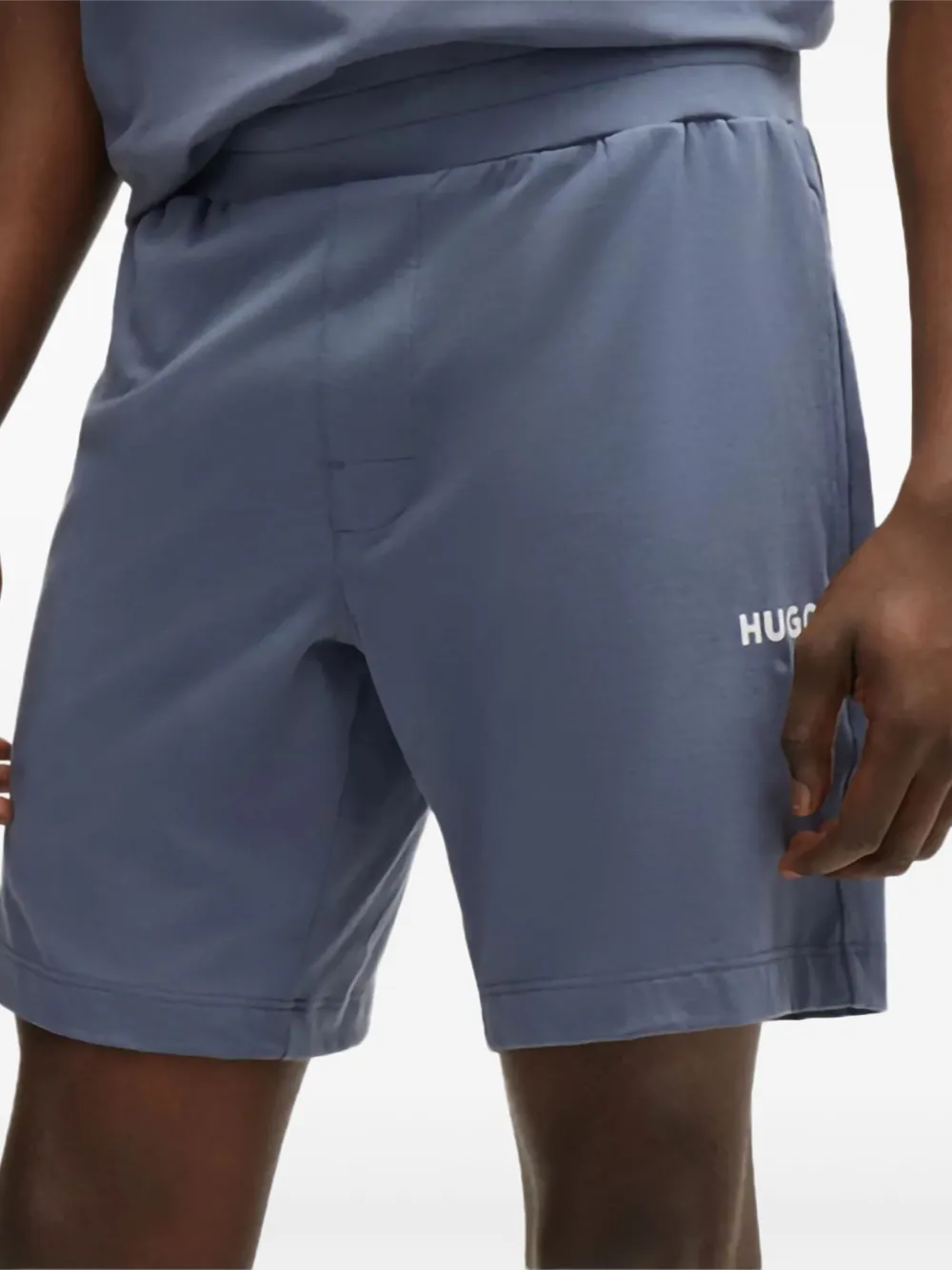 HUGO Linked CW "Open Blue" track shorts - Blauw