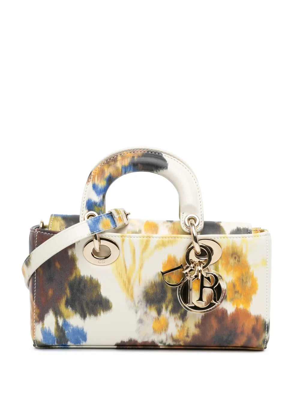 Christian Dior Pre-Owned 2023 スモール レザー フローラルプリント レディ D ジョイ サッチェルバッグ - Christian Dior Pre-Owned 2023 スモール レザー フローラルプリント レディ D ジョイ サッチェルバッグ -