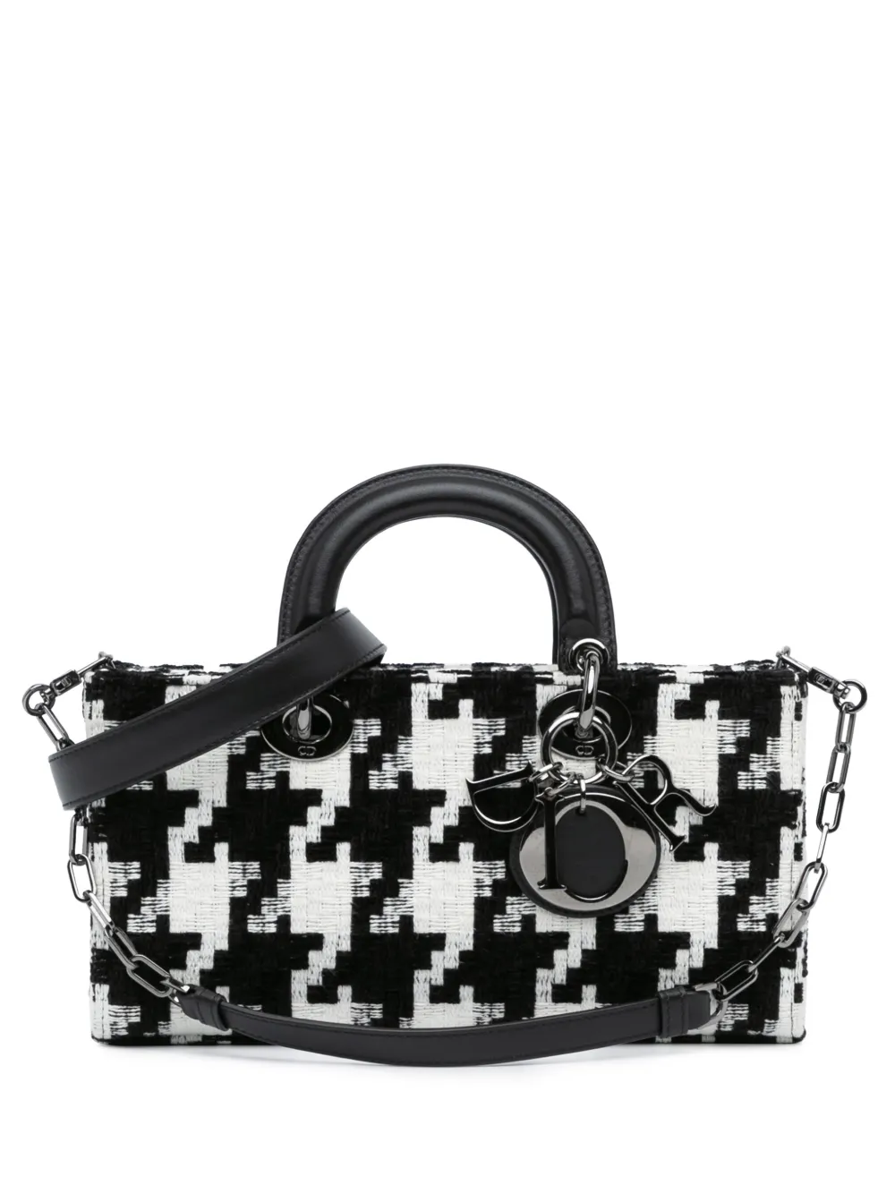 2022 Medium Canvas Macro Houndstooth Lady D Joy satchel