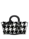 Christian Dior Pre-Owned 2022 Medium Canvas Macro Houndstooth Lady D Joy satchel - Black