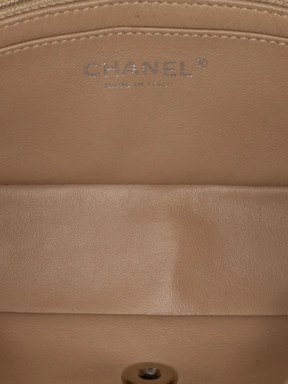 Pre-owned Chanel 2014 Mini Rectangular Classic Patent Single Flap Crossbody Bag In Yellow