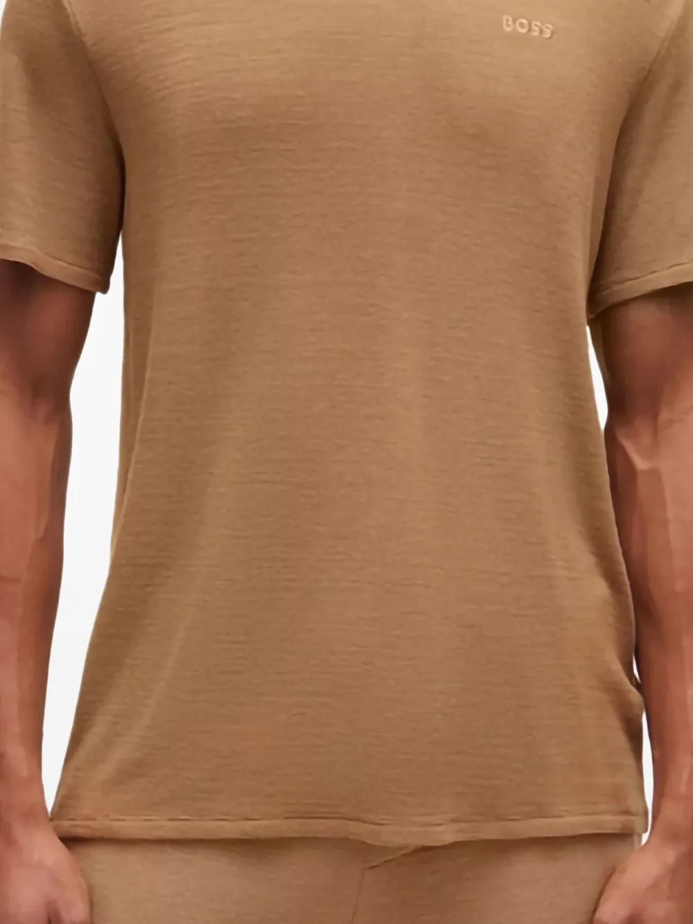 BOSS ribbed T-shirt - Beige