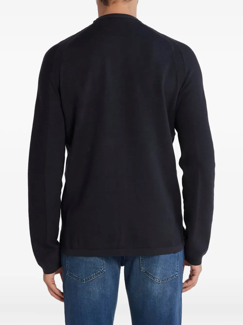 BOSS raglan-sleeve logo sweatshirt - Blauw