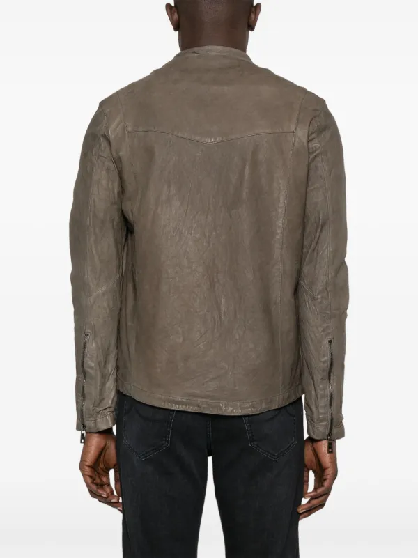 Giorgio Brato グレー レザーライダースジャケット Giorgio Brato レザージャケット | グレー | FARFETCH JP