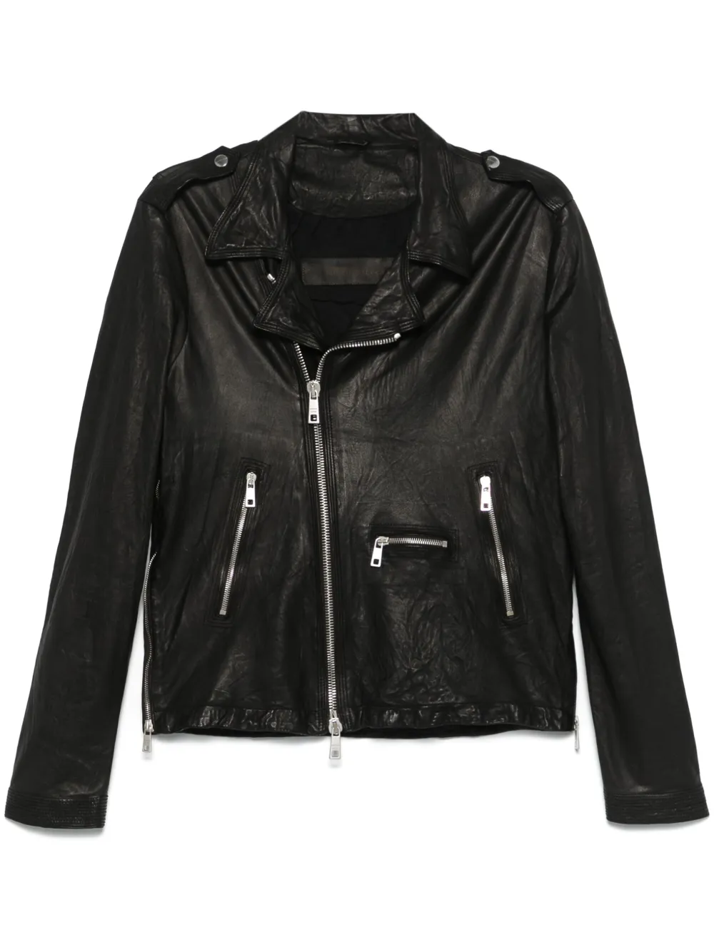 leather biker jacket