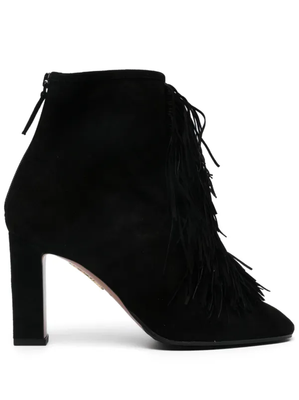 Aquazzura 85mm Gytane Boots in Black