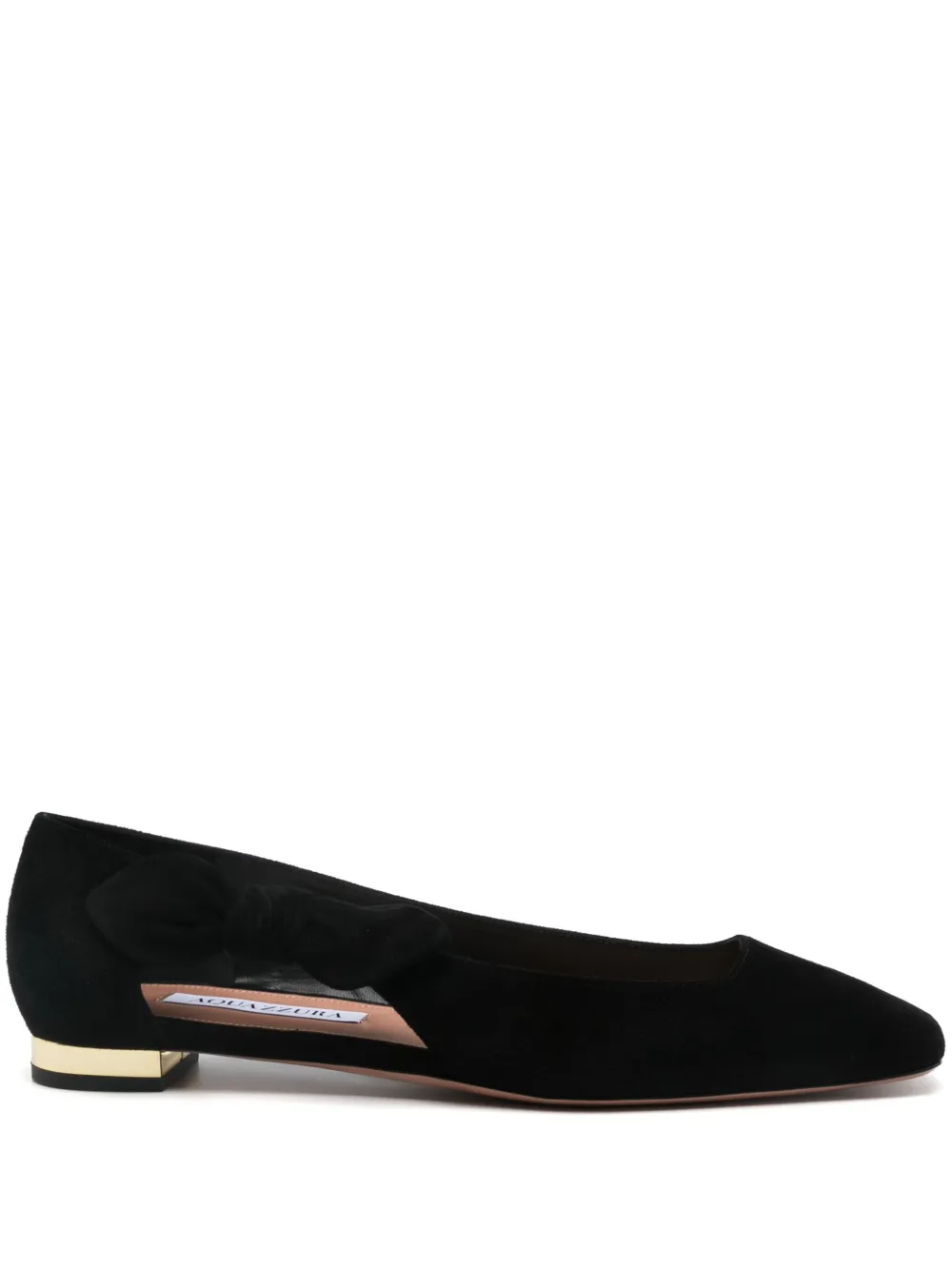 Aquazzura Very Bow Tie ballet flats Black