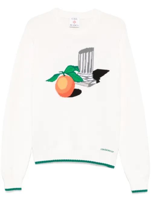 Casablanca pull en maille intarsia - Casablanca - Modalova