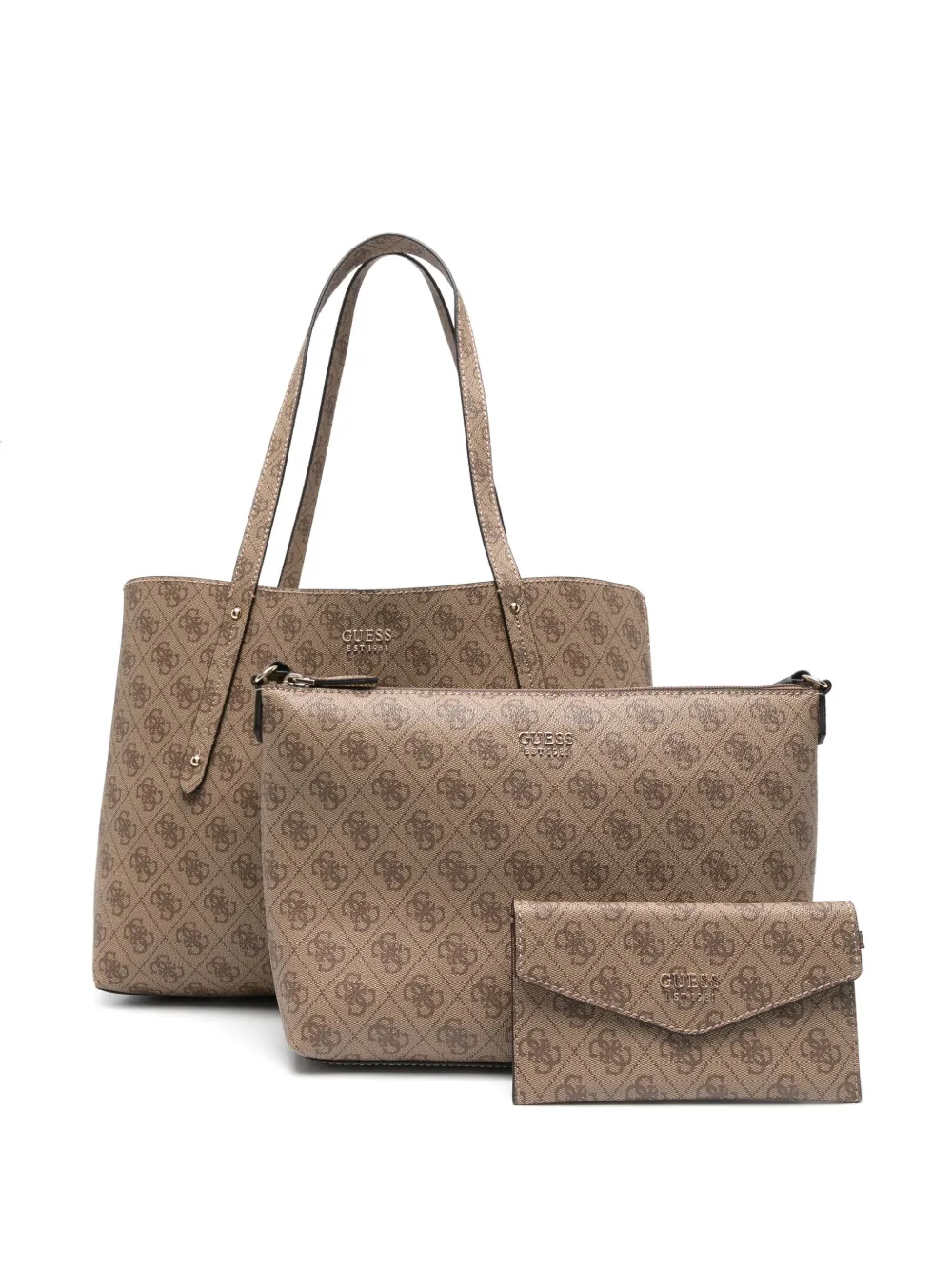 Guess Usa Brenton Tote Bag In Brown