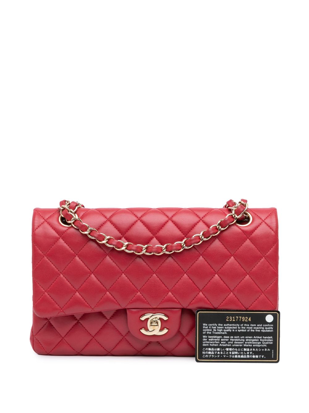 CHANEL Pre-Owned 2016-2017 Medium Classic lamsleren Double Flap schoudertas - Roze