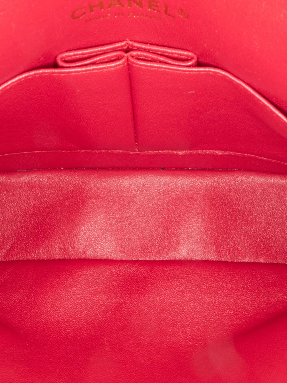 Pre-owned Chanel 2016-2017 Medium Classic Lambskin Double Flap Shoulder Bag In Pink
