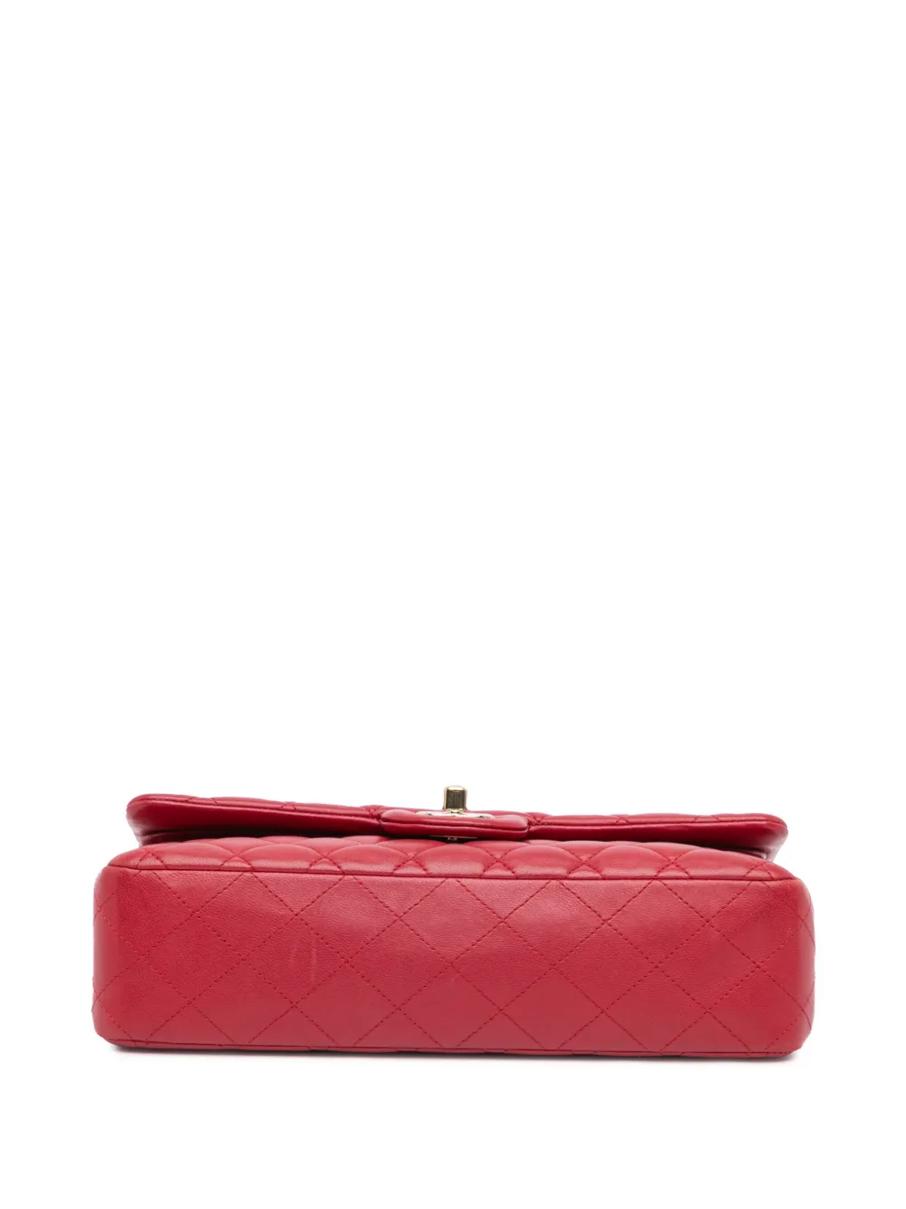 Pre-owned Chanel 2016-2017 Medium Classic Lambskin Double Flap Shoulder Bag In Pink