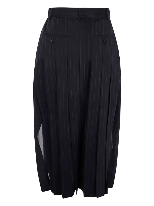 Sacai ストライプ スカート | ブラック | FARFETCH JP