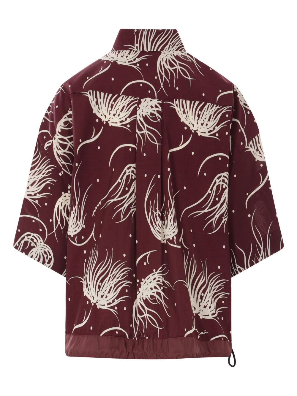 Sacai floral-print shirt - Rood