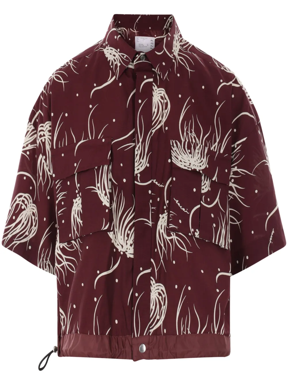 Sacai Overhemd met bloemenprint Rood