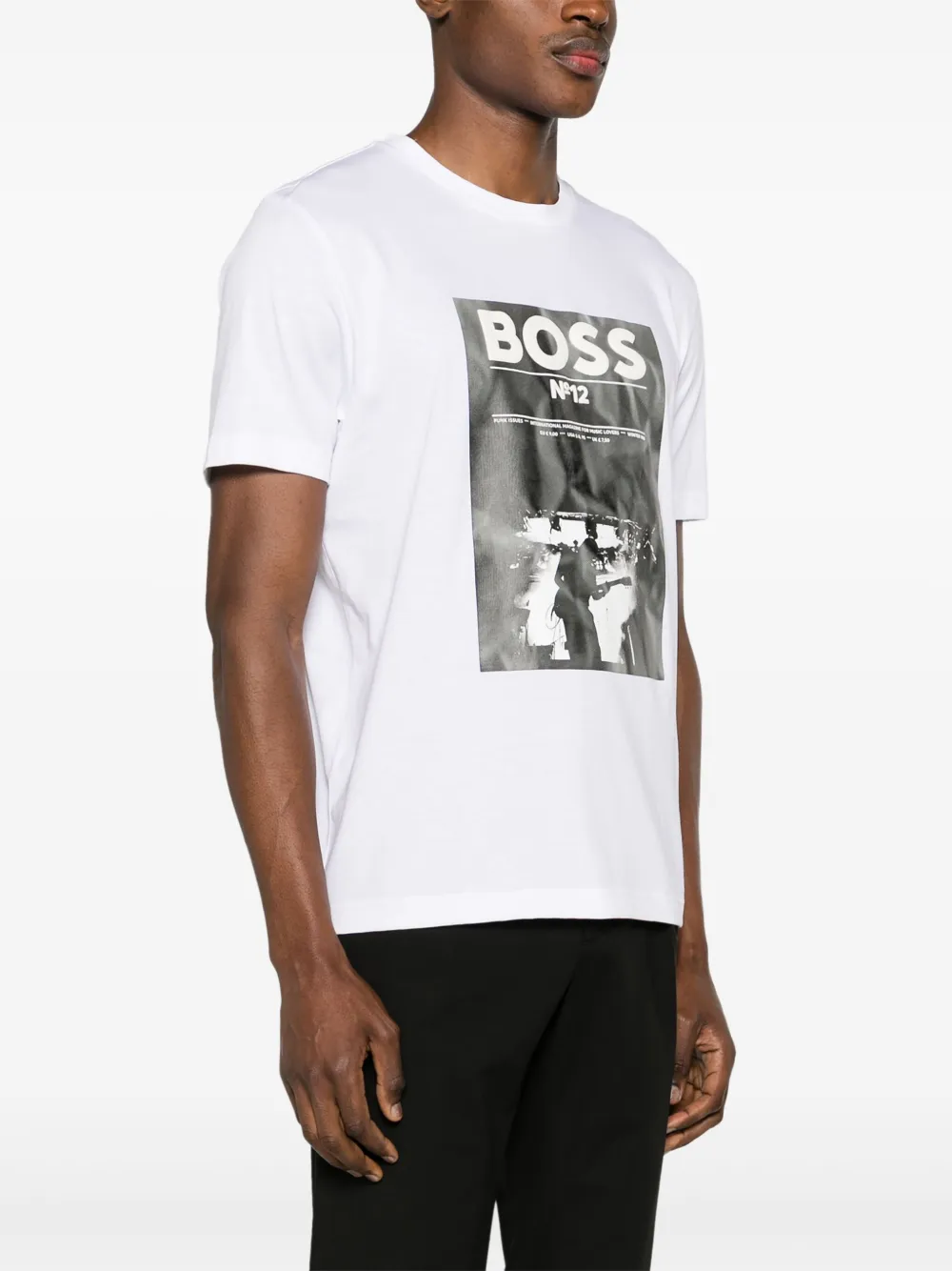 BOSS Katoenen T-shirt Wit