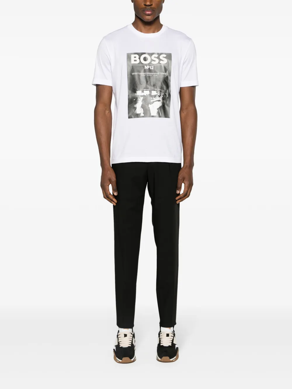 BOSS Katoenen T-shirt - Wit