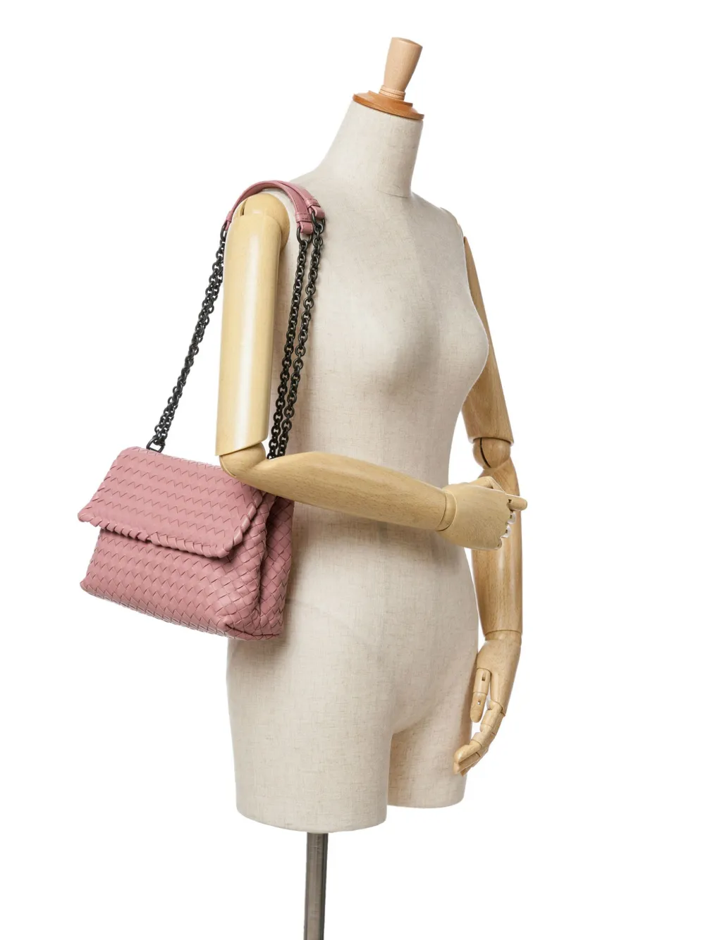 Bottega Veneta Pre-Owned 2012-2024 kleine Intrecciato Olympia schoudertas - Roze