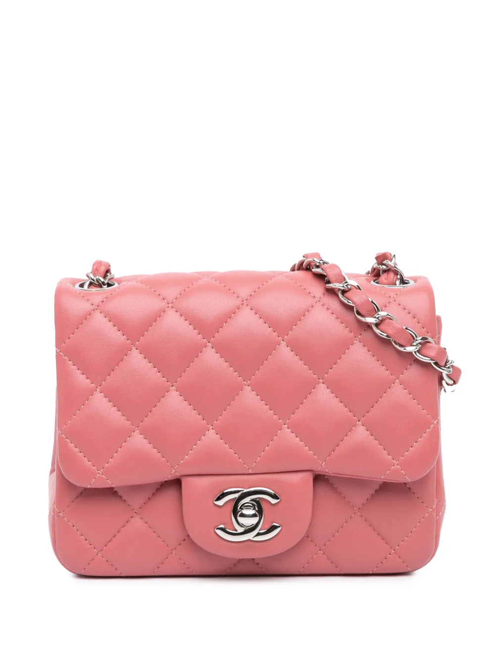 CHANEL Pre-Owned 2019 Mini Square Classic Lambskin Single Flap crossbody bag | Image 1