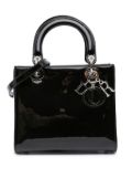 Christian Dior Pre-Owned 2015 Medium Patent Lady Dior satchel - Black