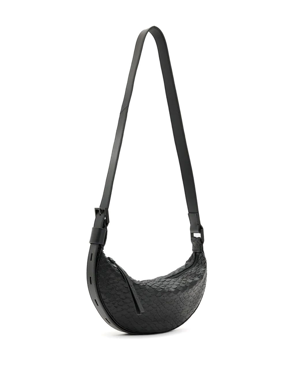 AllSaints Leren crossbodytas - Zwart