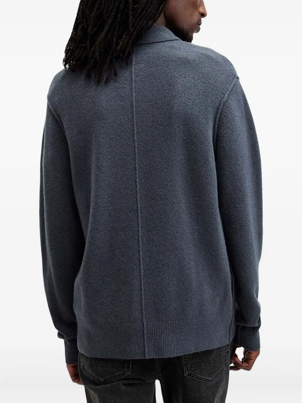AllSaints Poloshirt met lange mouwen Blauw
