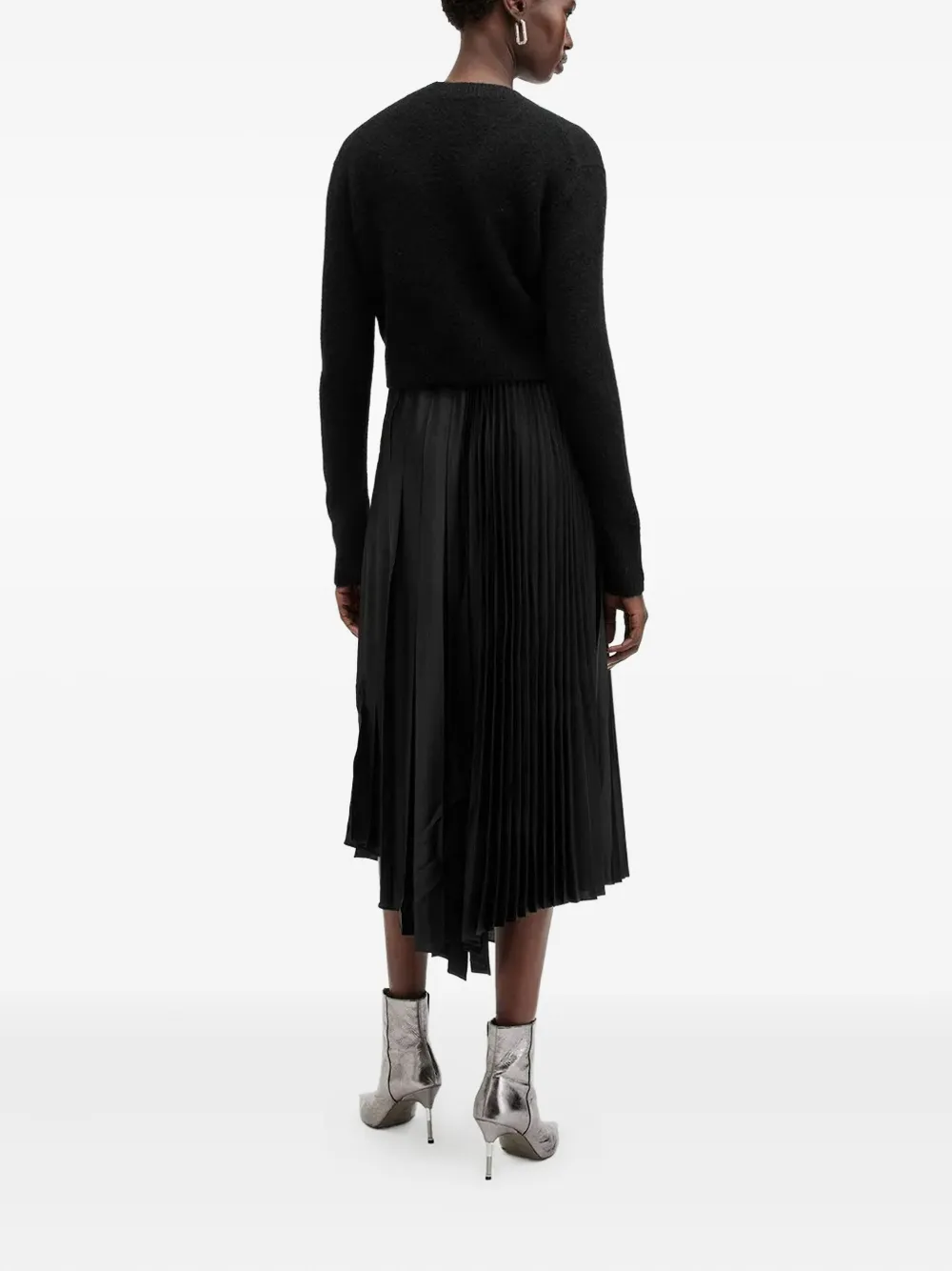 AllSaints Asymmetrische jurk Zwart