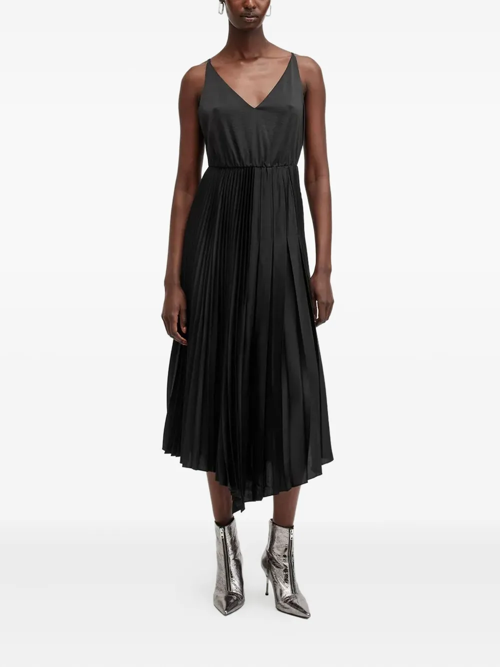 AllSaints Asymmetrische jurk Zwart