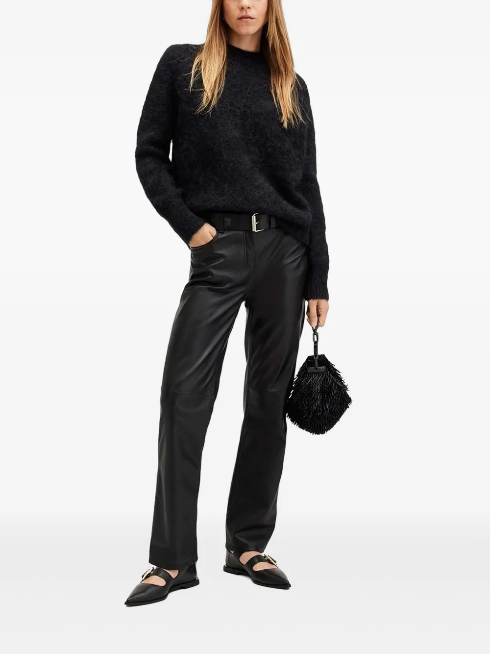 AllSaints textured crew-neck sweater | Knitted Sweaters | Image 2