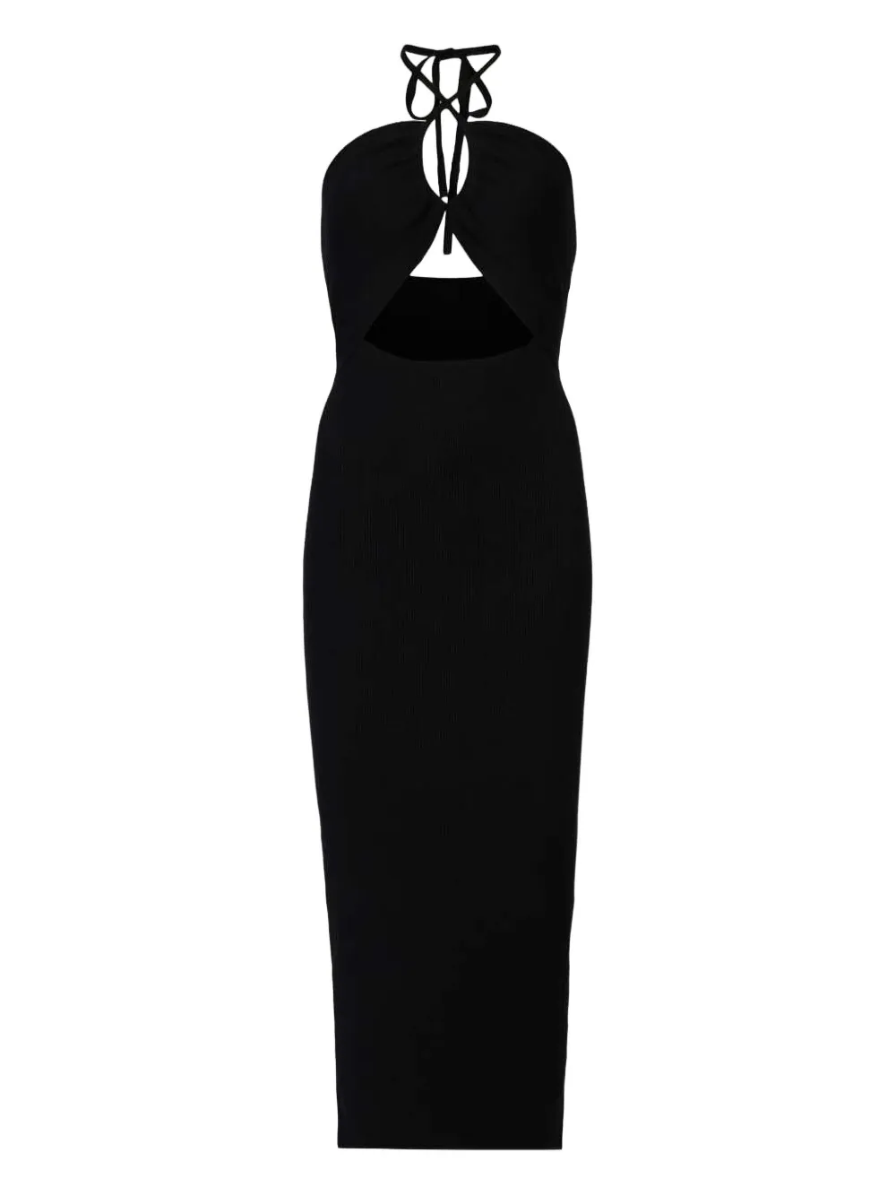 AllSaints Toni jurk met halternek en uitgesneden details Zwart